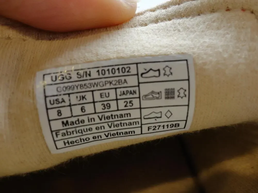 UGG Shoes Womens Size 8 Orange Leather Slip-On Espadrille Flats Casual 1010102